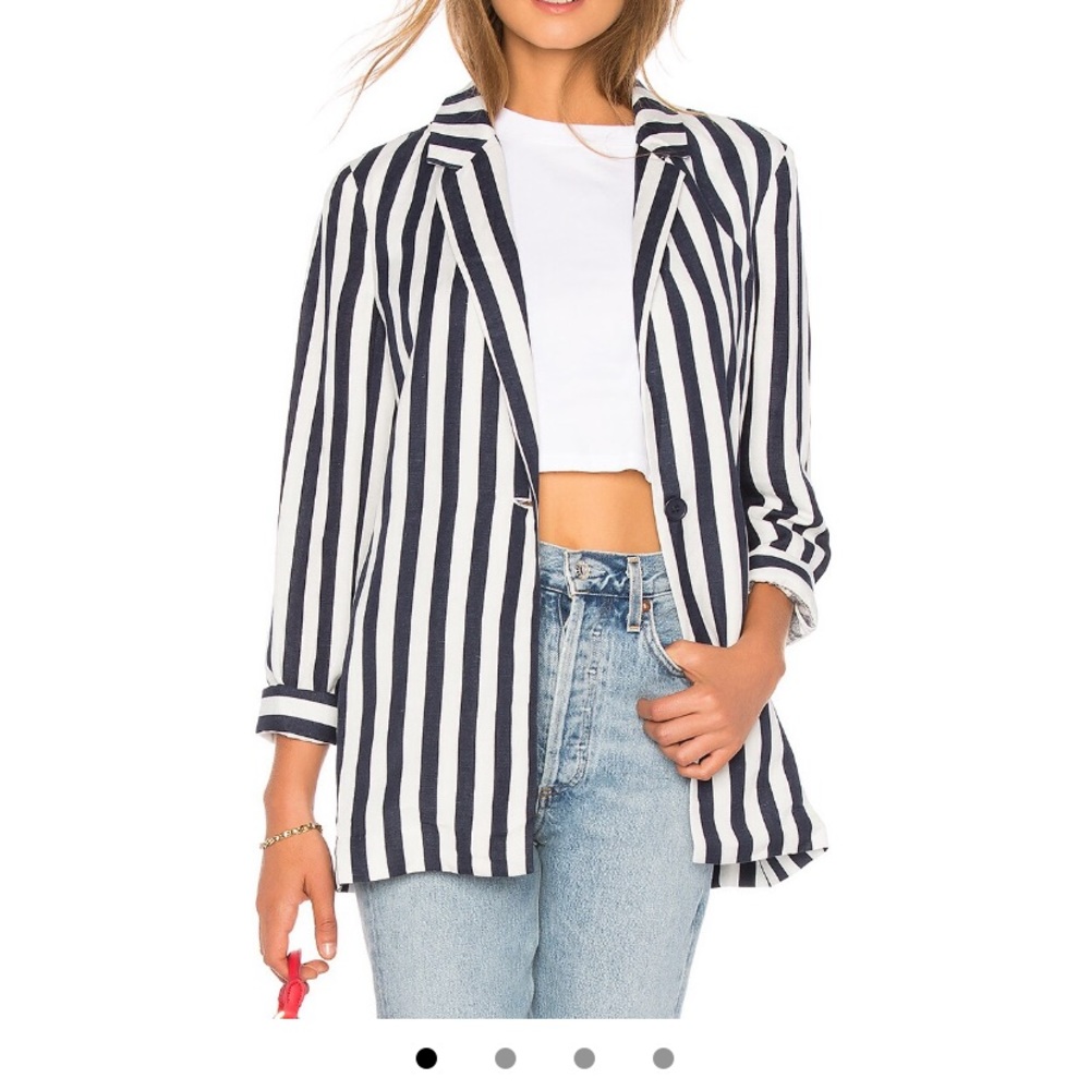 Linen stripe blazer